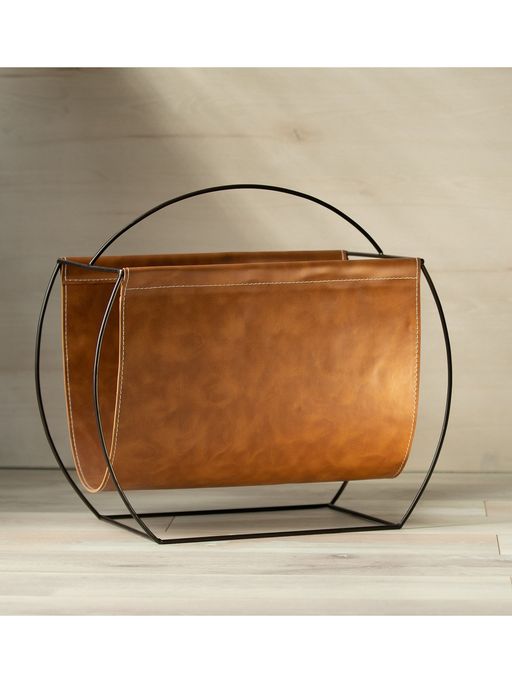 SG Home Brown Long Magazine Rack