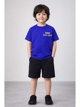 THE PONY AND PEONY CO. - Royal Blue Back Printed T-Shirt