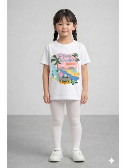 THE PONY AND PEONY CO. - Pink Printed Round Neck T-Shirt