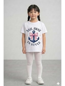 THE PONY AND PEONY CO. - White Typo Printed T-Shirt