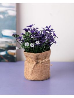 Voncasa - Artificial Flower with Pot - Purple