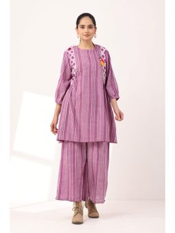 Laado - Dabu Onion Pink Kurta with Palazzo (Set of 2)