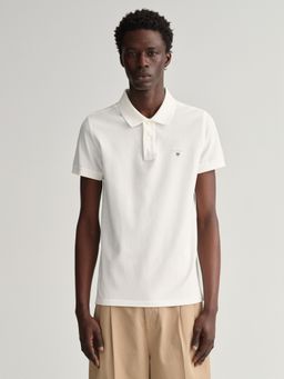 GANT - Men White Original Slim Pique Polo T-Shirt
