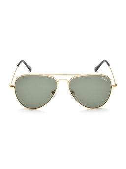 IRUS - Idee Gold 100% Uv Protected Pilot Full Rim Unisex Sunglass Green Solid Lens