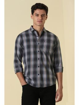 Allen Solly - Men Grey Cotton Full Sleeves Shirt
