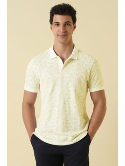 Allen Solly - Men Beige Cotton Half Sleeves Polo T-Shirt