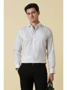 Allen Solly - Men White Cotton Full Sleeves Shirt