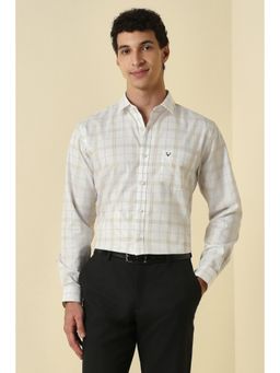 Allen Solly - Men White Cotton Full Sleeves Shirt