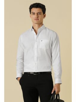 Allen Solly - Men White Cotton Full Sleeves Shirt