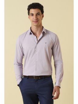 Allen Solly - Men Purple Viscose Blend Full Sleeves Shirt