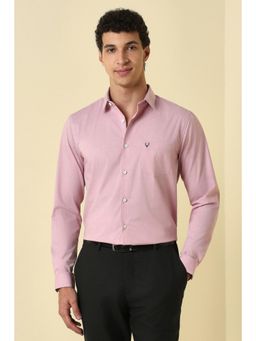 Allen Solly - Men Pink Polyester Blend Full Sleeves Shirt