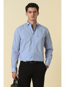 Allen Solly - Men Blue Cotton Full Sleeves Shirt