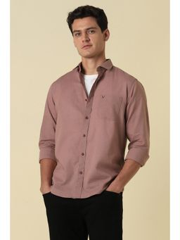 Allen Solly - Men Pink Cotton Full Sleeves Shirt
