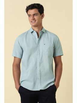 Allen Solly - Men Blue Cotton Half Sleeves Shirt