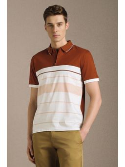 Louis Philippe - Men Multi-Color Cotton Half Sleeves Polo T-Shirt