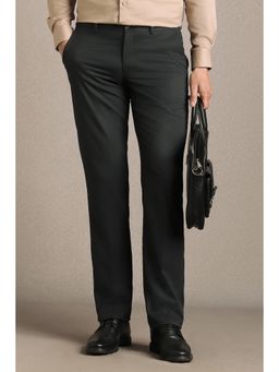 Louis Philippe - Men Black Polyester Blend Trousers