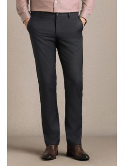 Louis Philippe - Men Black Polyester Blend Trousers