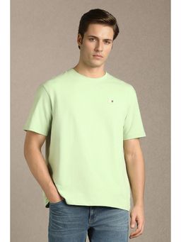 Louis Philippe - Men Green Cotton Blend Half Sleeves T-Shirt