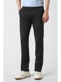Peter England - Men Black Polyester Blend Trousers