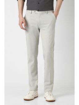 Peter England - Men Grey Viscose Blend Trousers