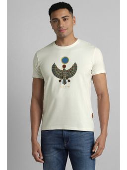 Simon Carter - Men White Cotton Blend Half Sleeves T-Shirt