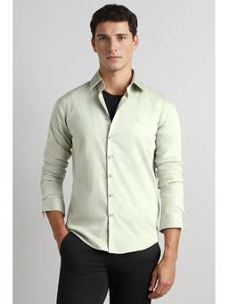 Simon Carter - Men Green Cotton Full Sleeves Shirt