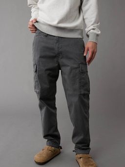 American Eagle - Men Grey Cotton Blend Trousers