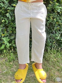 Kids of Greendeer - Off White 100% Cotton Resort Trouser