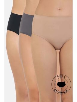 Zivame - Medium Rise Full Coverage No Visible Panty Line Hipster - Multicolor (Pack of 3)