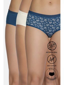 Zivame - Low Rise Full Coverage Hipster Panty - Multicolor (Pack of 3)