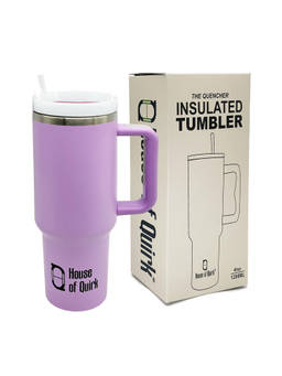 House of Quirk - Orchid 1.2 Litre Stainless Steel Double Vacuum Insulated Tumbler with Lid and Straw