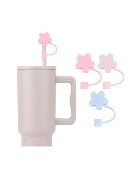 House of Quirk - Tumbler Silicone Straw Covers Cap Dust Proof Drinking Straw Caps Multi (Set of 3)