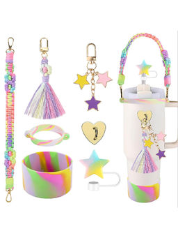 House of Quirk - Handle Strap Cup Boot Silicone Straw Cover Charms Tumbler Not Included Multicolour