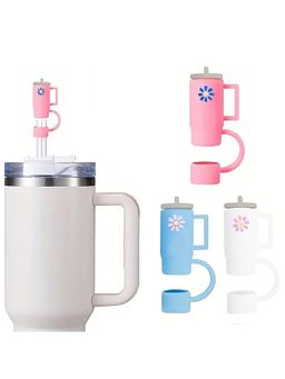 House of Quirk - Tumbler Silicone Straw Covers Cap Dust Proof Drinking Straw Caps Multi (Set of 3)