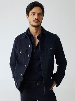 Andamen - Casual Men's Indigo Regular Fit Denim Jacket