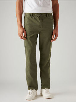 Levi's - Men'S Olive Relaxed Fit Mid Rise Casual Trouser