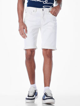 Jack & Jones - Men Regular Fit White Shorts