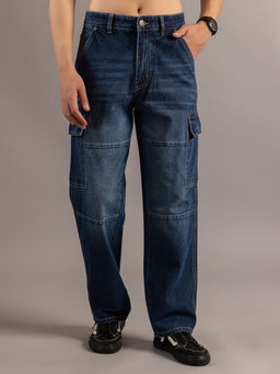 Club York - Dark Blue Cargo Jeans for Men