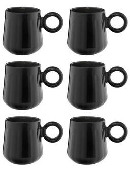 Shaze - Black Coffee Mugs (Pack of 6)