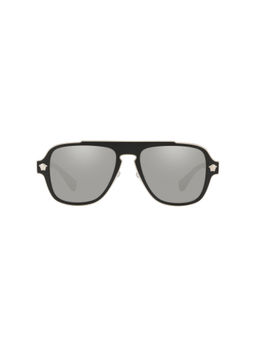 VERSACE - Men UV Protected Silver Lens Irregular Sunglasses - 0VE219910006G56