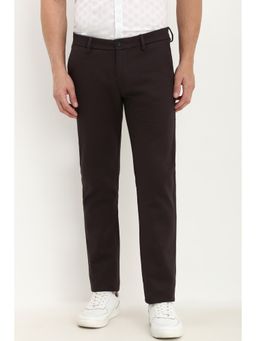 Allen Solly - Men Brown Slim Fit Solid Casual Trouser