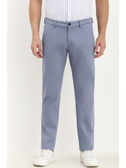 Allen Solly - Men Blue Slim Fit Solid Casual Trouser