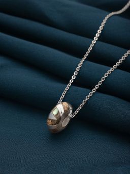 Silberry - 925 Sterling Silver Black Glory Pendant with Chain for Womens and Girls