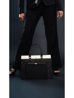 Horra - 13 Inch Laptop Handbag with Removable Pouch - Black
