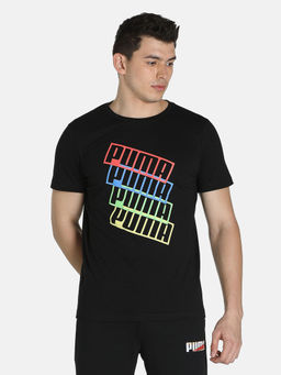 Puma - Mens Graphic Tee Iv Men Black T-shirt