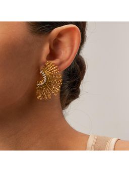 Shopsiiri - Retro Rhinestone Sun Earrings