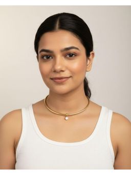 Shopsiiri - Golden Solitaire Collar Necklace