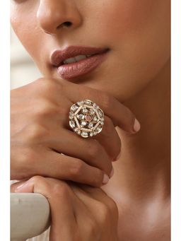 SWABHIMANN - Suveshi White Polki Ring