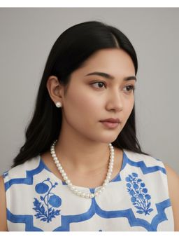 Shopsiiri - Classic Freshwater Pearl Necklace with Earrings