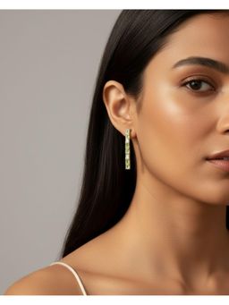 Shopsiiri - Peridot Line Drop Earrings